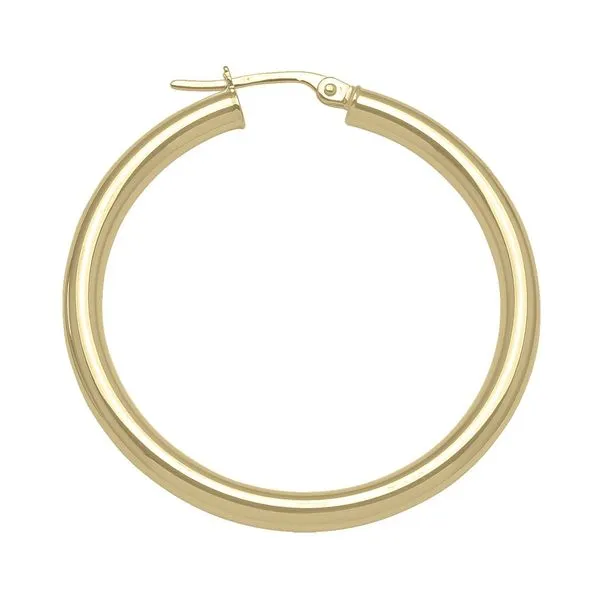 10kt Yellow Gold 3mm Hoop Earrings Image 2 La Mine d'Or Moncton, NB