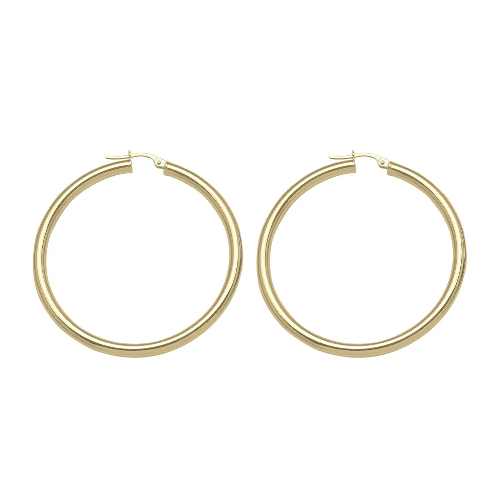 10kt Yellow Gold 3mm Hoop Earrings La Mine d'Or Moncton, NB
