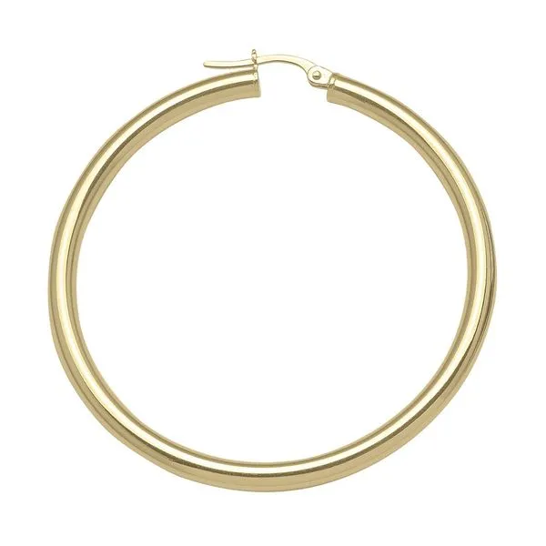 10kt Yellow Gold 3mm Hoop Earrings Image 2 La Mine d'Or Moncton, NB