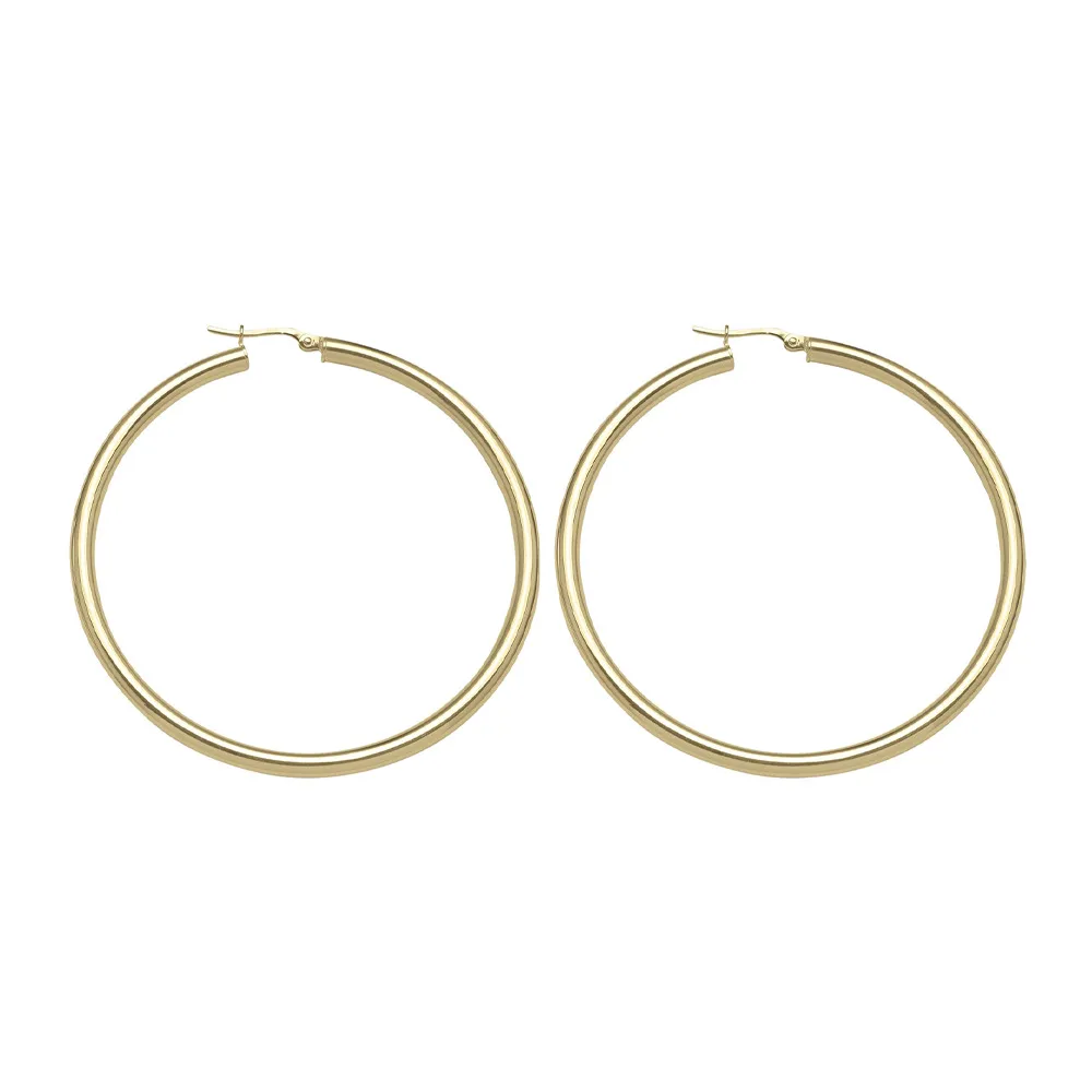 10kt Yellow Gold 3mm Hoop Earrings La Mine d'Or Moncton, NB