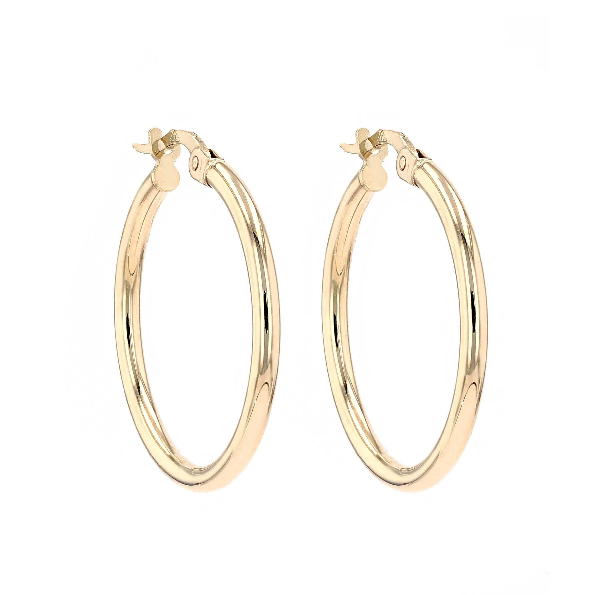 10kt Yellow Gold Medium Thin Hoop Earrings La Mine d'Or Moncton, NB