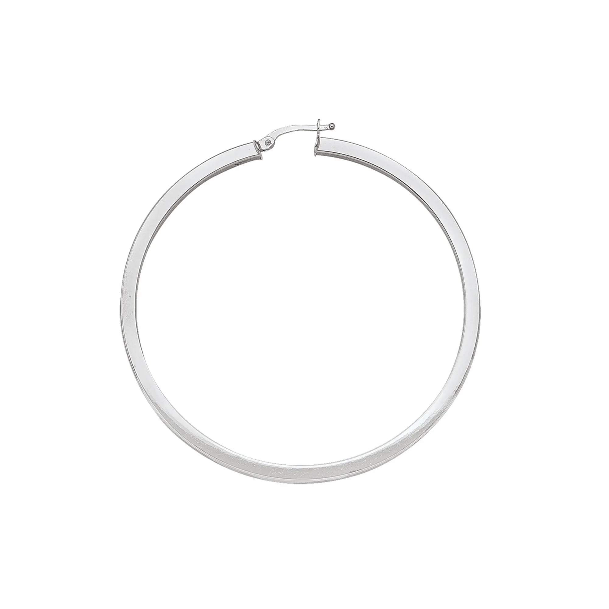 10kt White Gold Square Hoop Earrings Extra Large Image 2 La Mine d'Or Moncton, NB