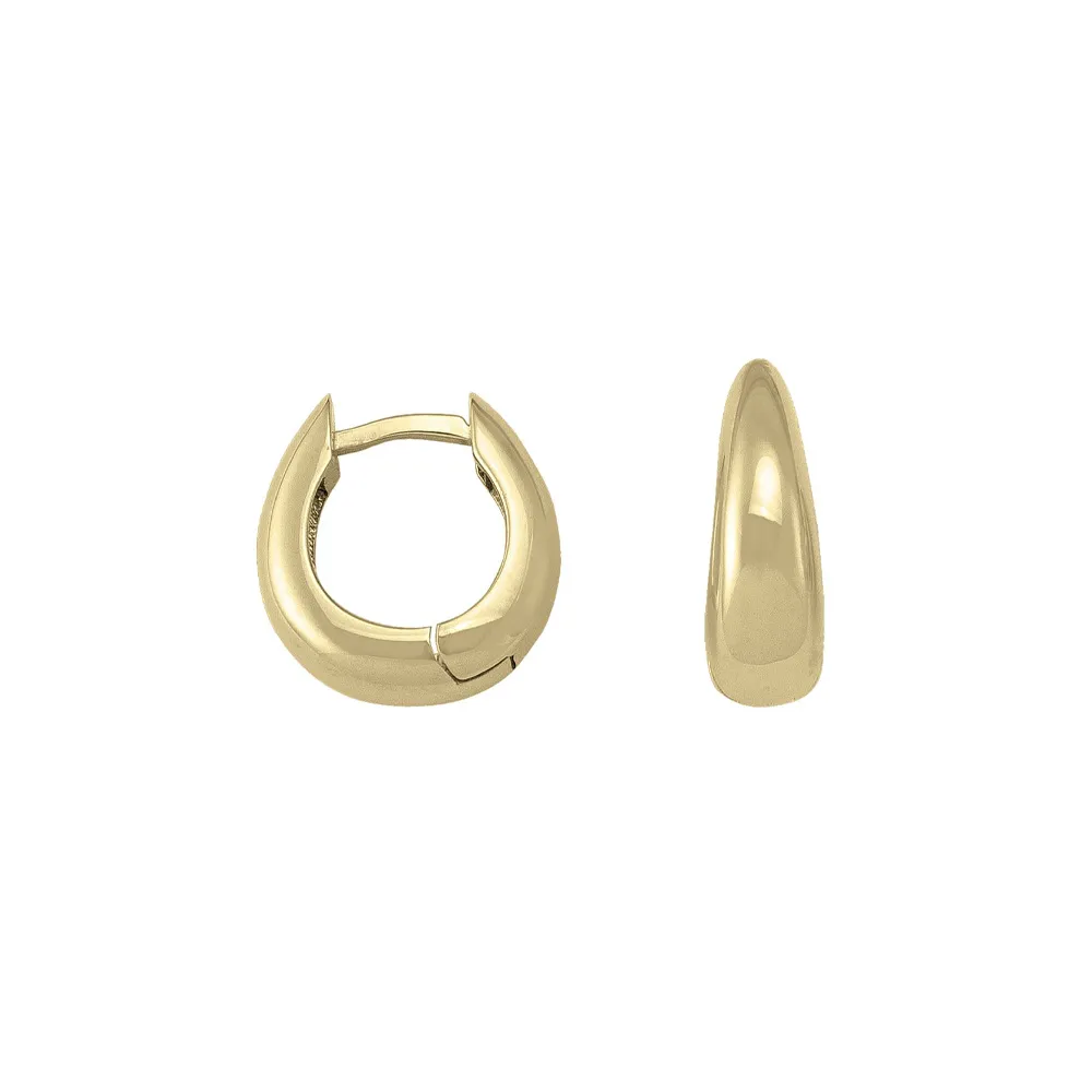 14kt Yellow Gold Oval Huggie Earrings La Mine d'Or Moncton, NB
