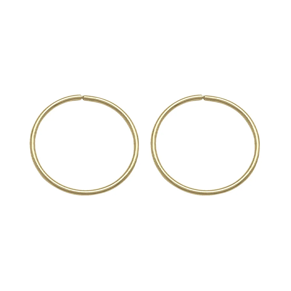 10kt Yellow Gold Sleeper Hoop Earrings La Mine d'Or Moncton, NB