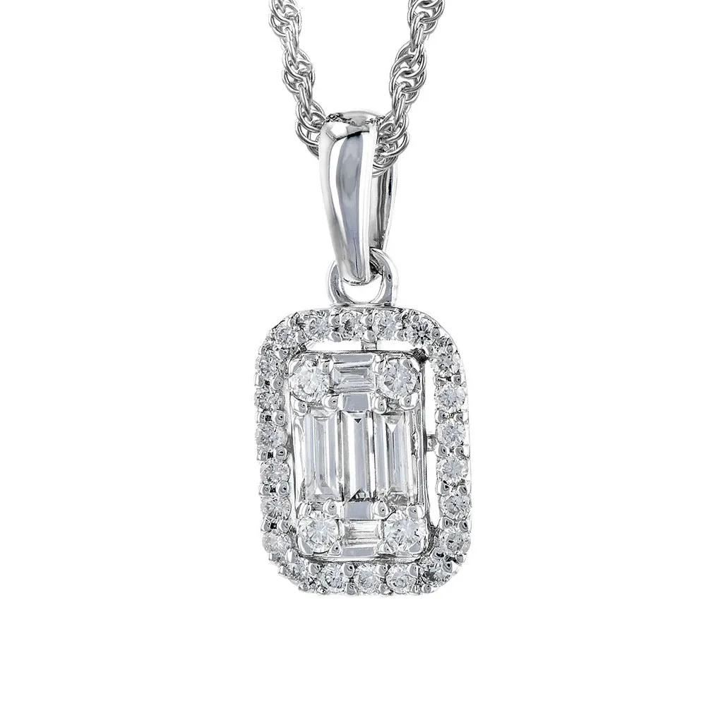 0.26tw Diamond Necklace in 14kt White Gold Image 2 La Mine d'Or Moncton, NB