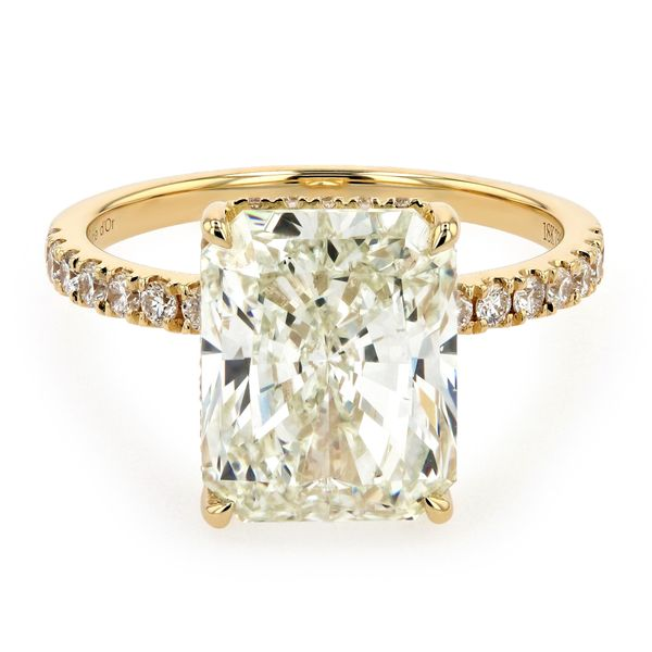 5.41tw Nairobi Radiant Diamond Hidden Halo Pave Engagement Ring La Mine d'Or Moncton, NB