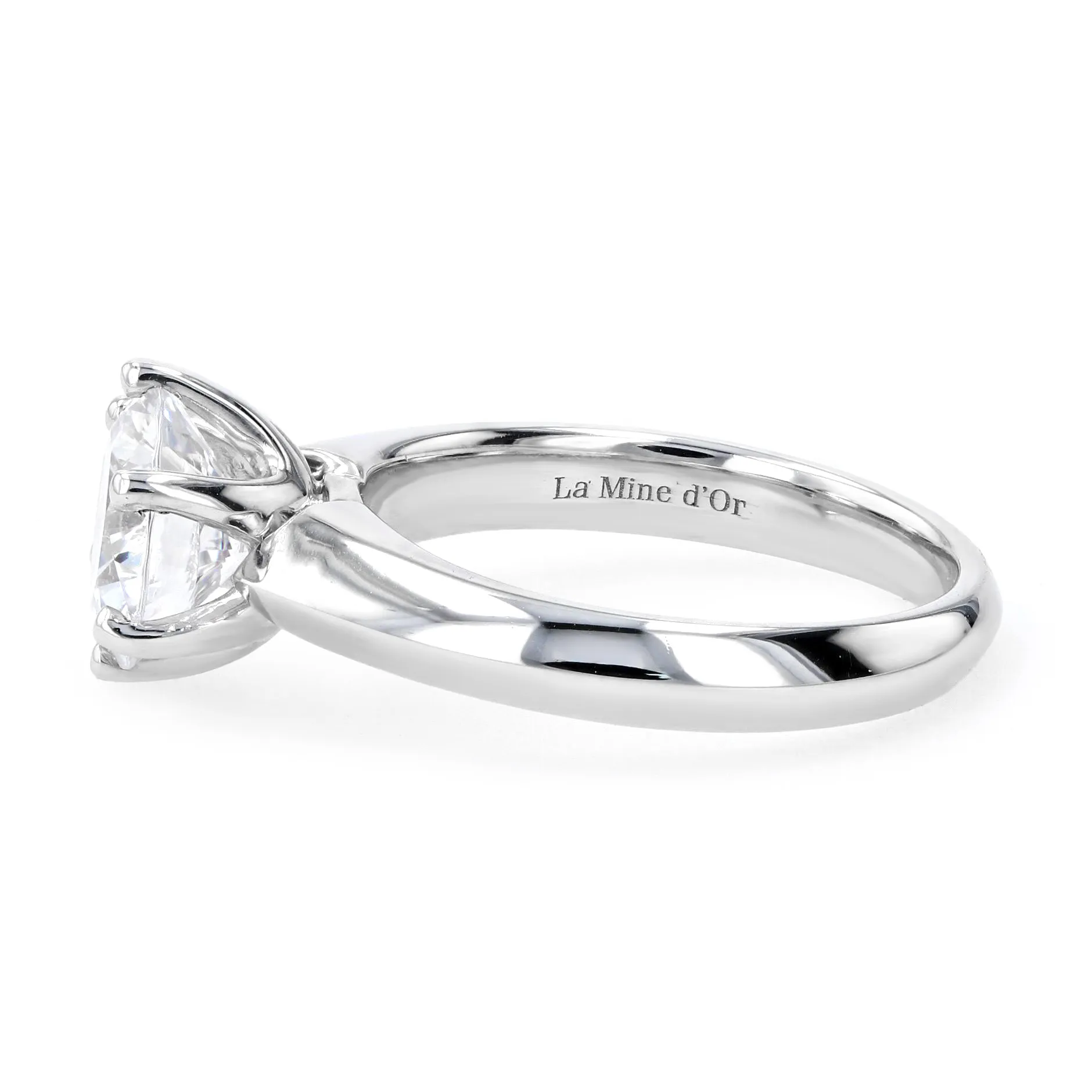 Beijing 6 Prong Solitaire Engagement Ring Setting Image 2 La Mine d'Or Moncton, NB