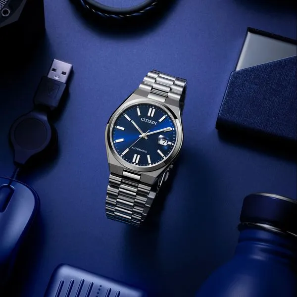 Citizen Automatic Tsuyosa Watch Blue 40mm Image 4 La Mine d'Or Moncton, NB