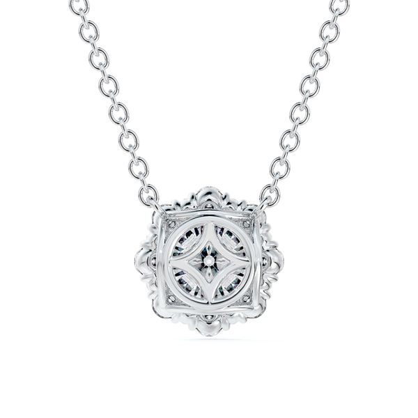 0.61tw De Beers Forevermark Floral Halo Diamond Necklace Image 2 La Mine d'Or Moncton, NB