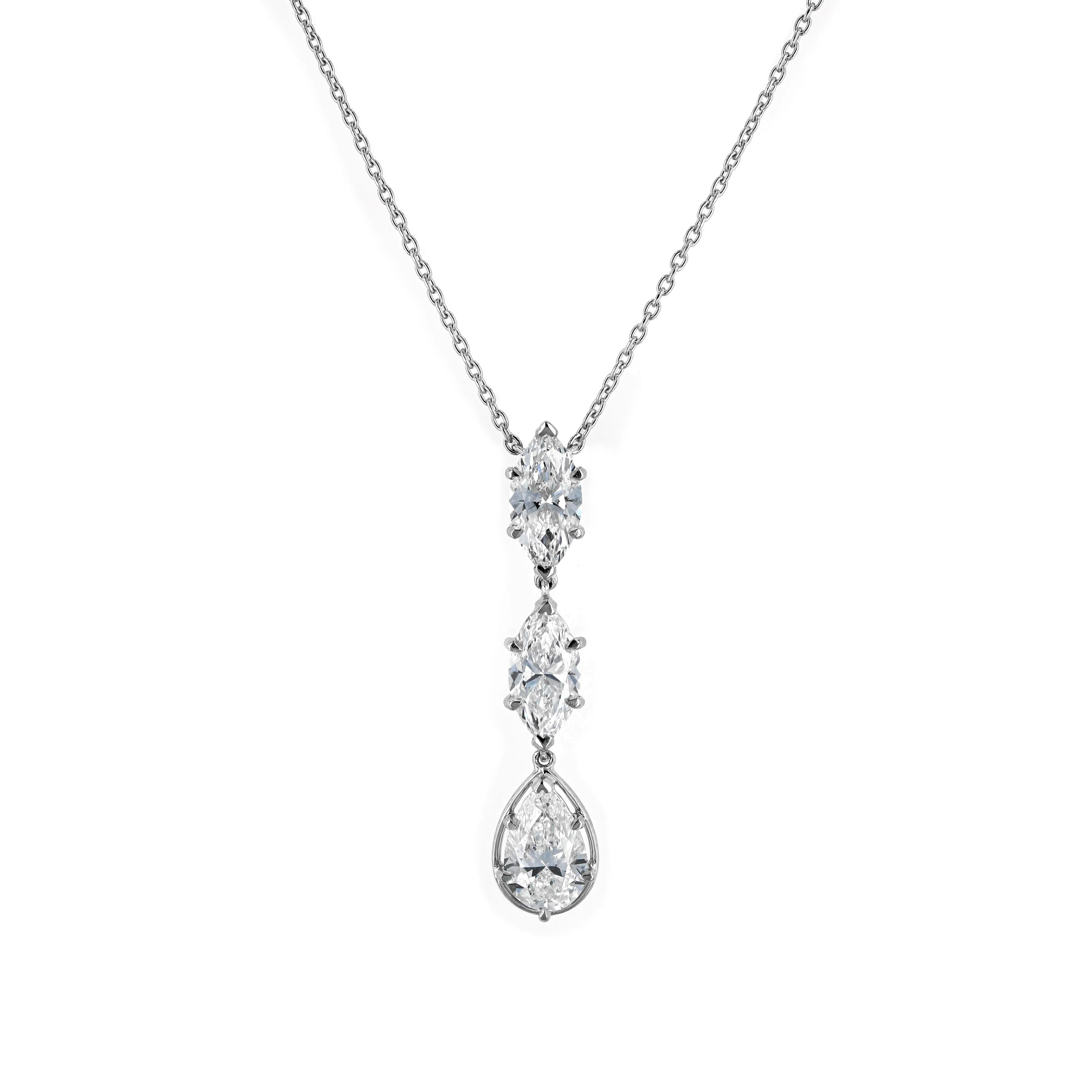 2.33tw Marquise & Pear Diamond Drop Necklace La Mine d'Or Moncton, NB