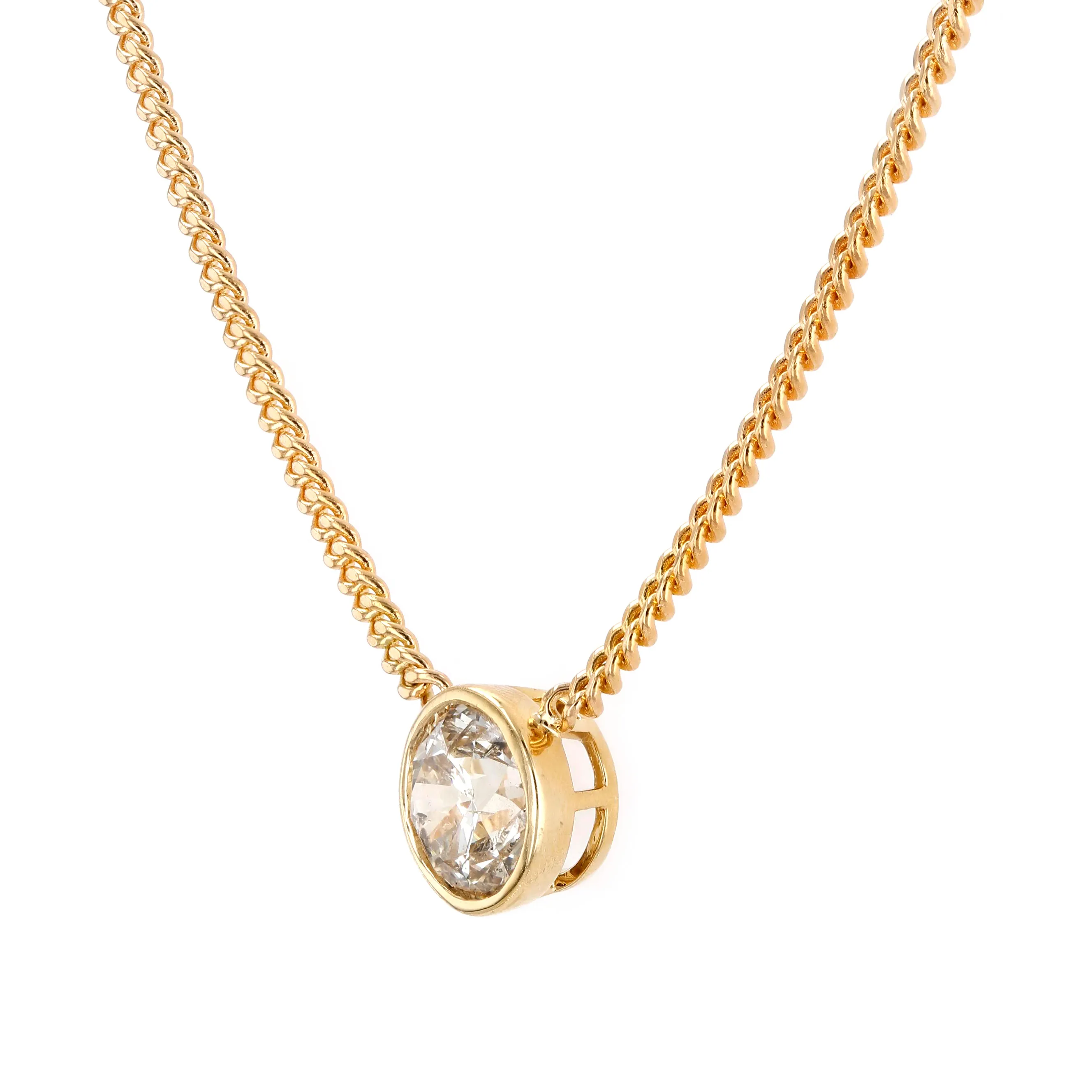 3.00ct Round Brilliant Diamond Solitaire Necklace Image 2 La Mine d'Or Moncton, NB