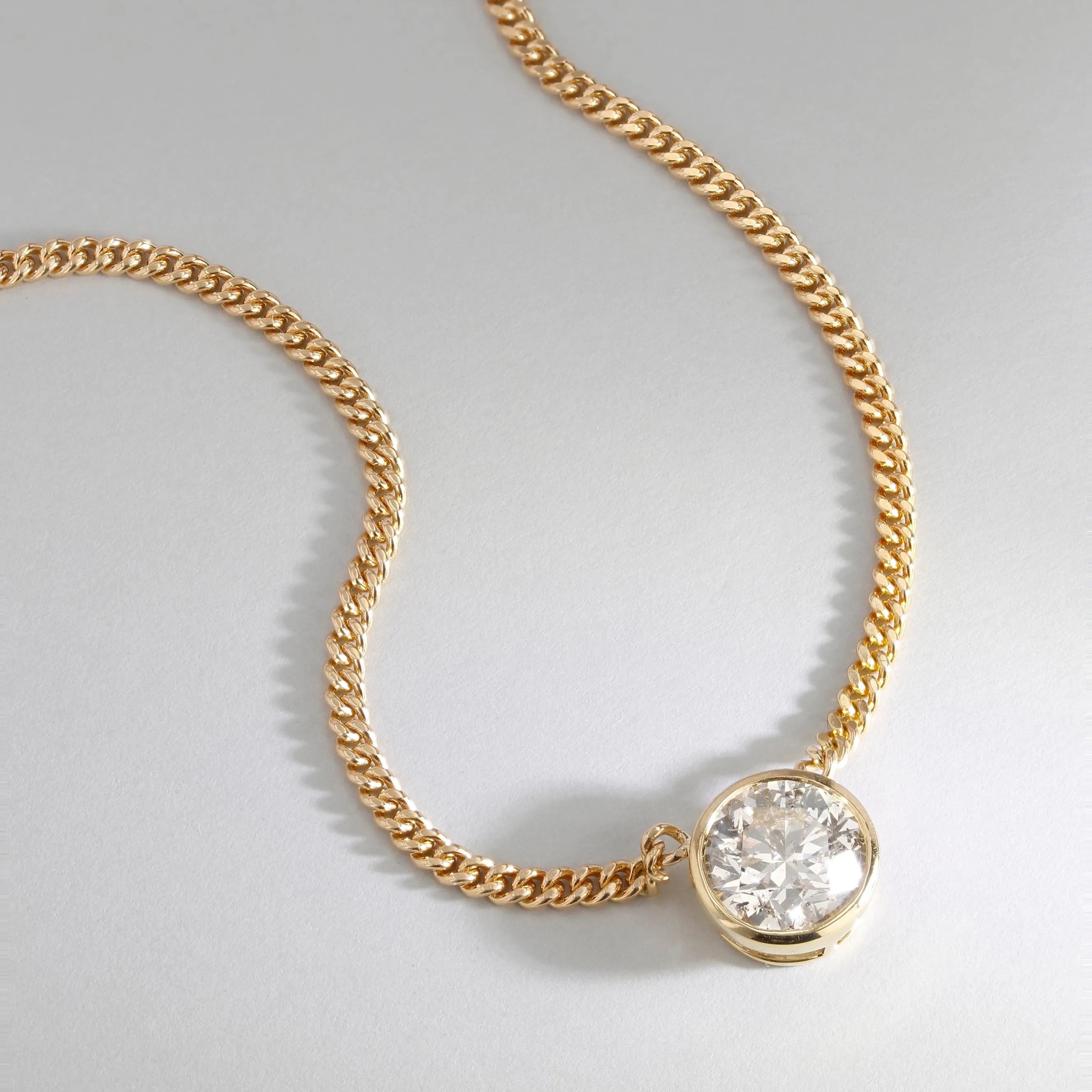 3.00ct Round Brilliant Diamond Solitaire Necklace Image 3 La Mine d'Or Moncton, NB