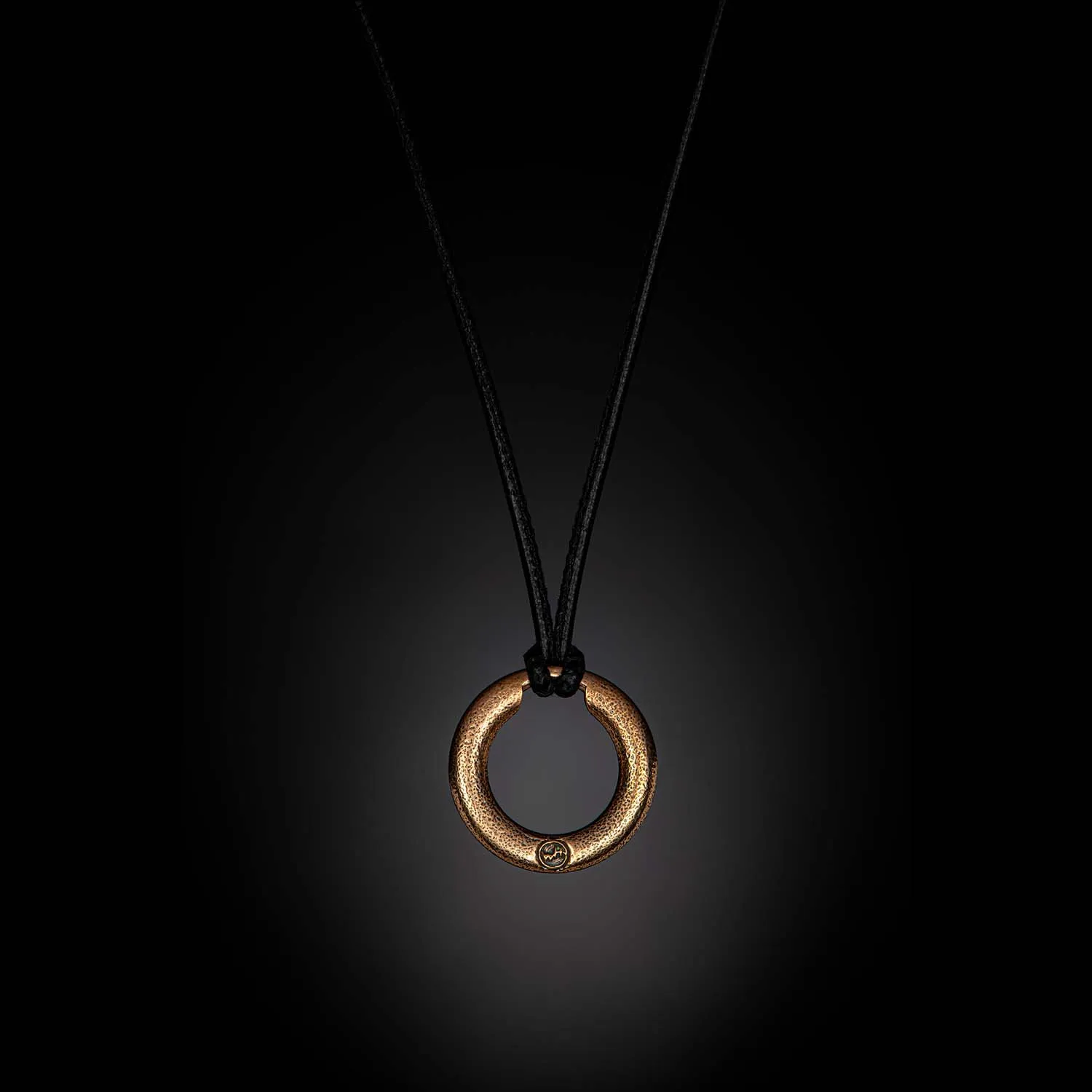 William Henry Bronze Orbit Pendant on Leather Cord, 22" in Length Image 2 La Mine d'Or Moncton, NB