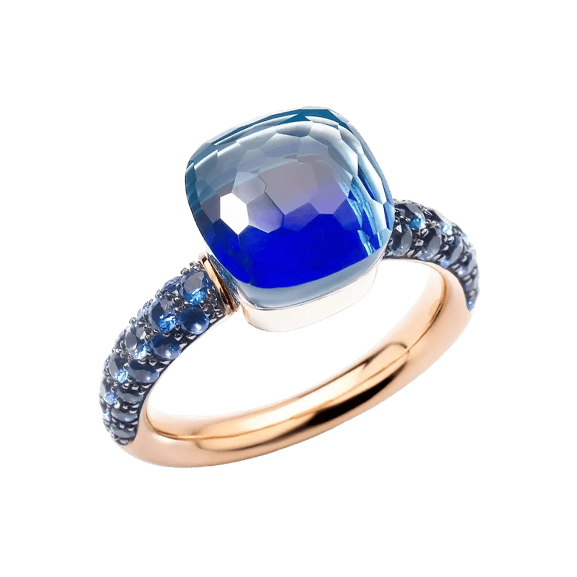 Pomellato Nudo Classic London Blue Topaz & Sapphire Ring La Mine d'Or Moncton, NB