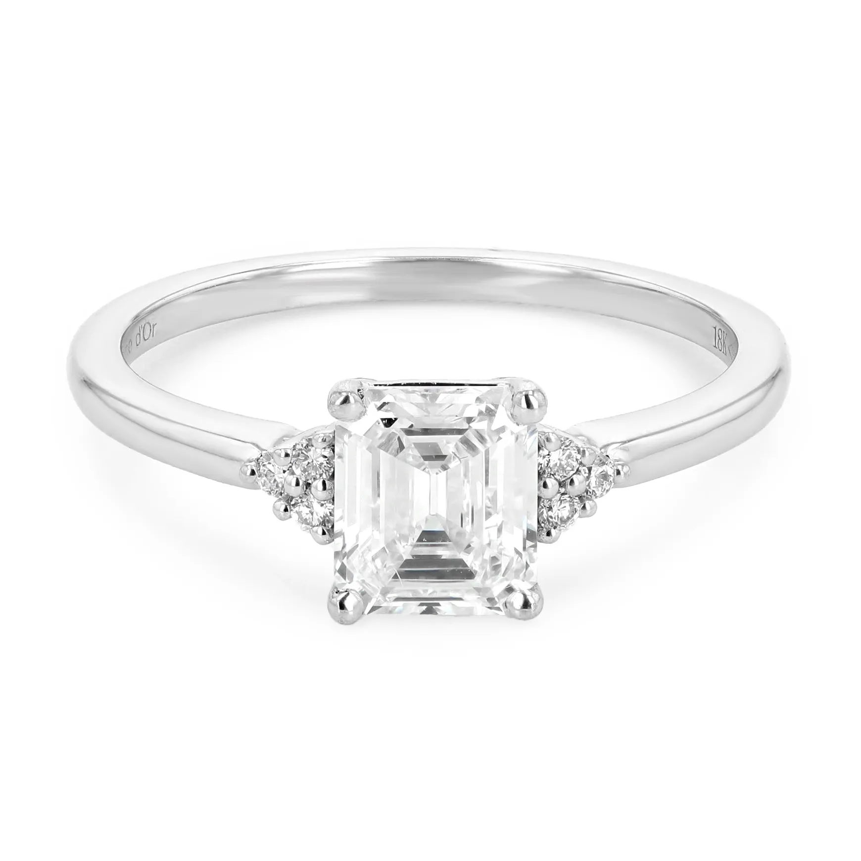 0.92tw Paris Emerald Diamond Engagement Ring La Mine d'Or Moncton, NB