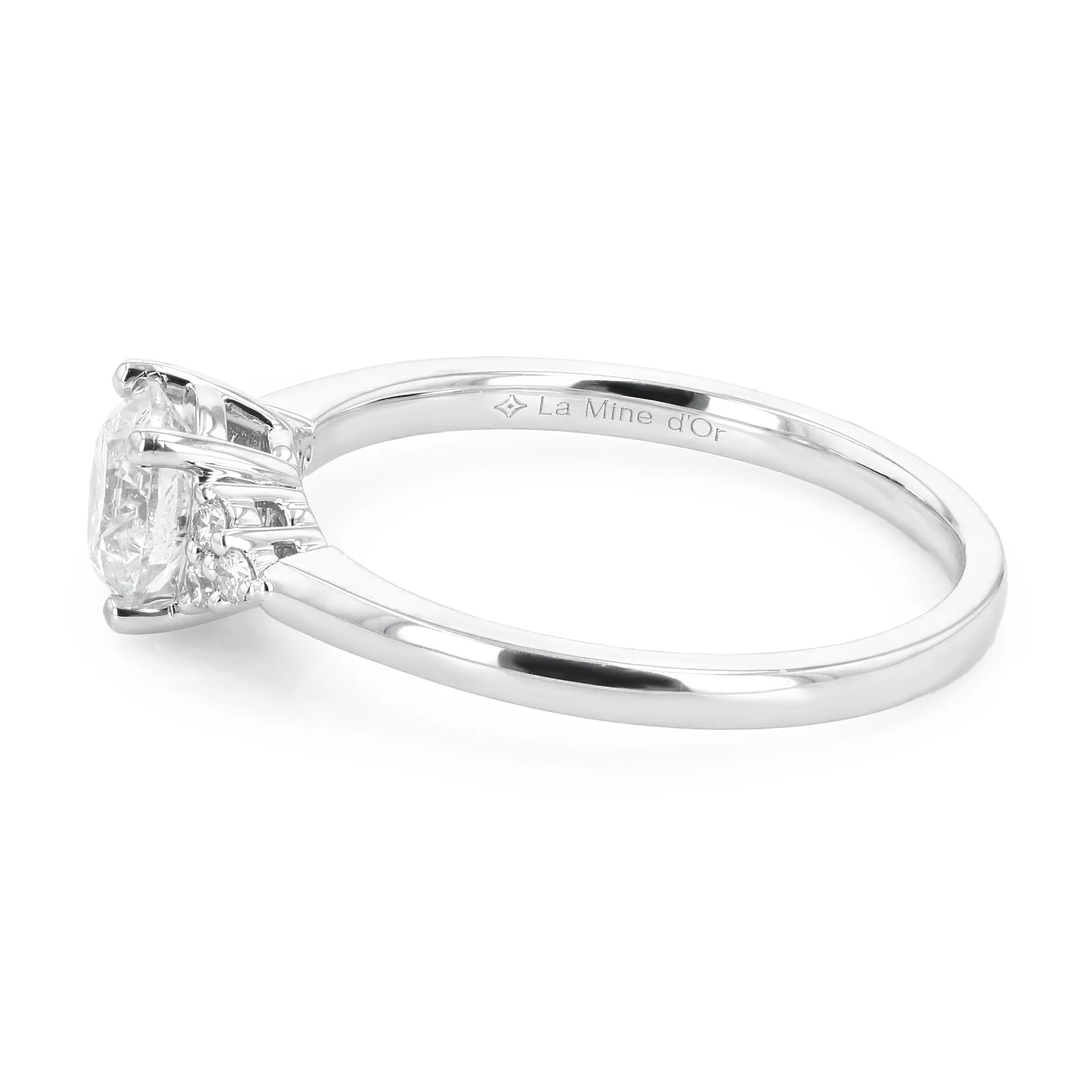 1.00tw Paris Round Brilliant Diamond Engagement Ring Image 2 La Mine d'Or Moncton, NB