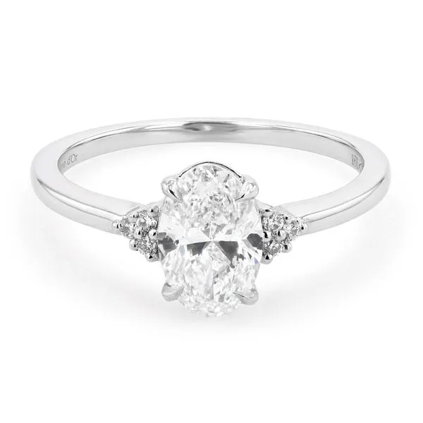 1.16tw Paris Oval Diamond Three Side Stone Engagement Ring La Mine d'Or Moncton, NB
