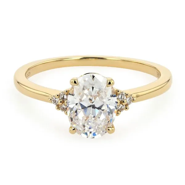 0.05tw Paris Oval Three Side Stone Diamonds Engagement Ring Setting La Mine d'Or Moncton, NB
