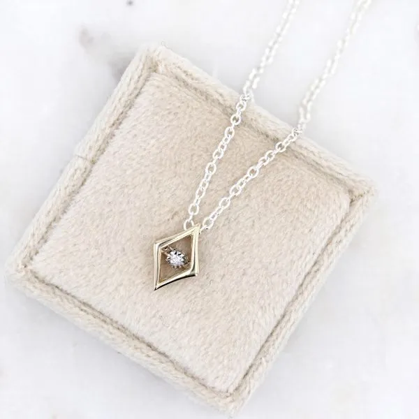 10kt Gold And Sterling Silver Diamond Pendant Image 3 La Mine d'Or Moncton, NB