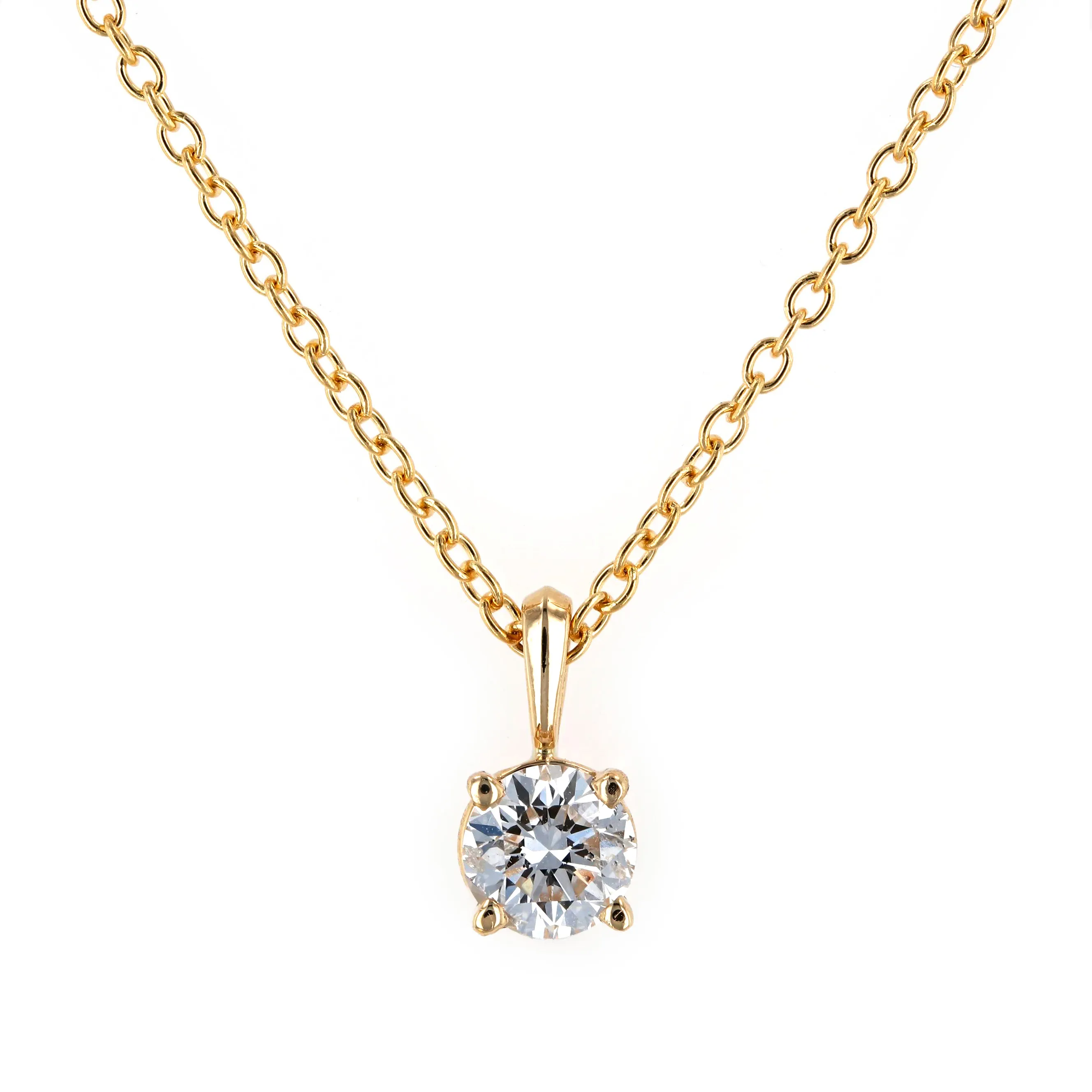 0.70ct Round Canadian Diamond Solitaire Pendant 18" La Mine d'Or Moncton, NB
