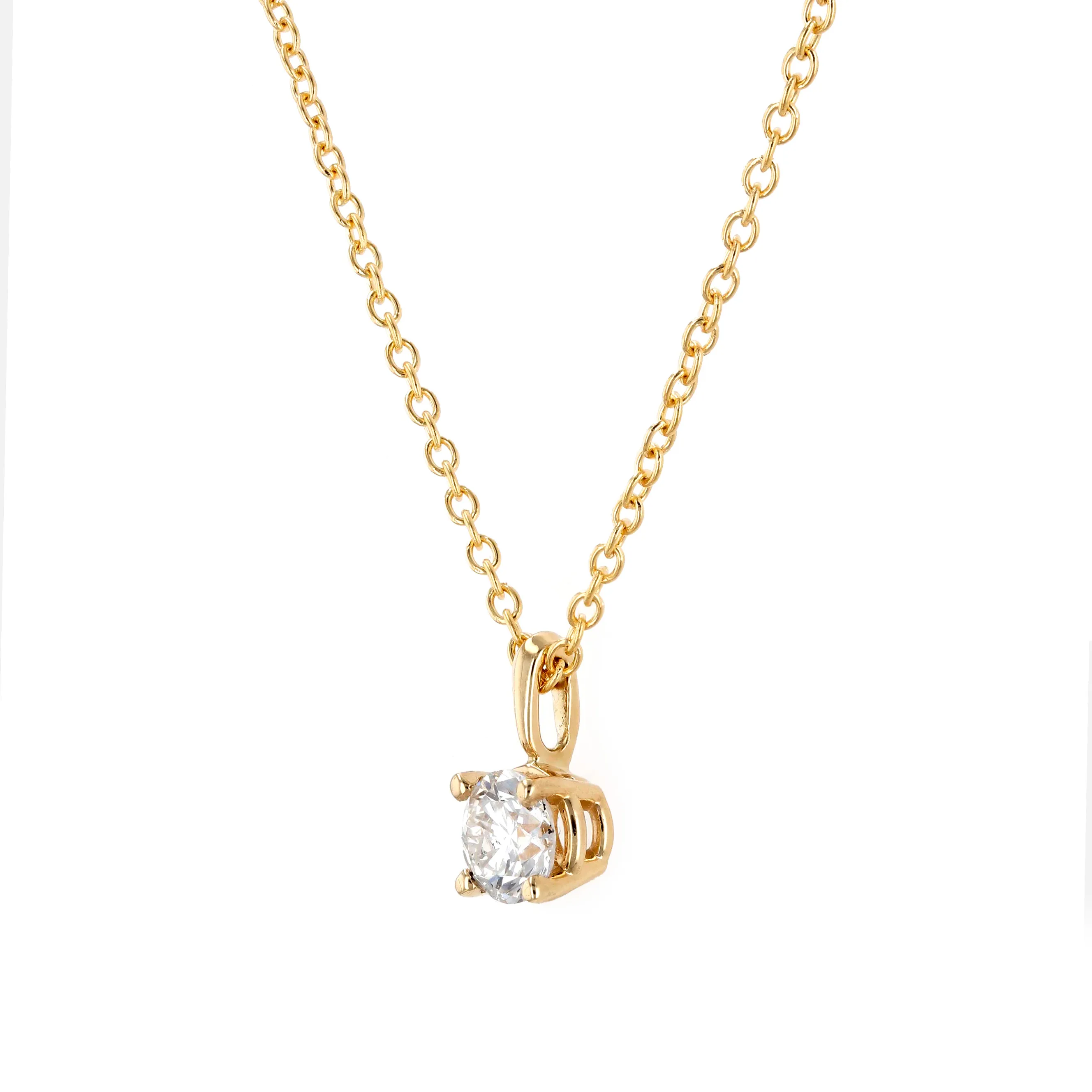 0.70ct Round Canadian Diamond Solitaire Pendant 18" Image 2 La Mine d'Or Moncton, NB
