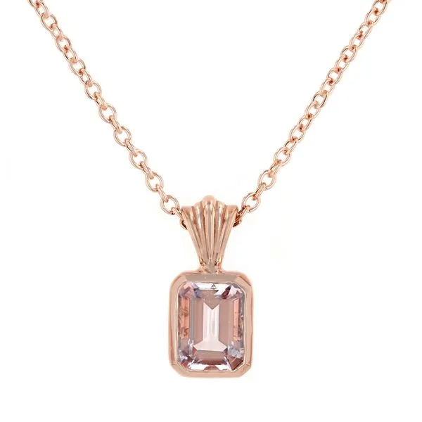 1.40ct Pink Morganite Pendant on 14kt Rose Gold La Mine d'Or Moncton, NB