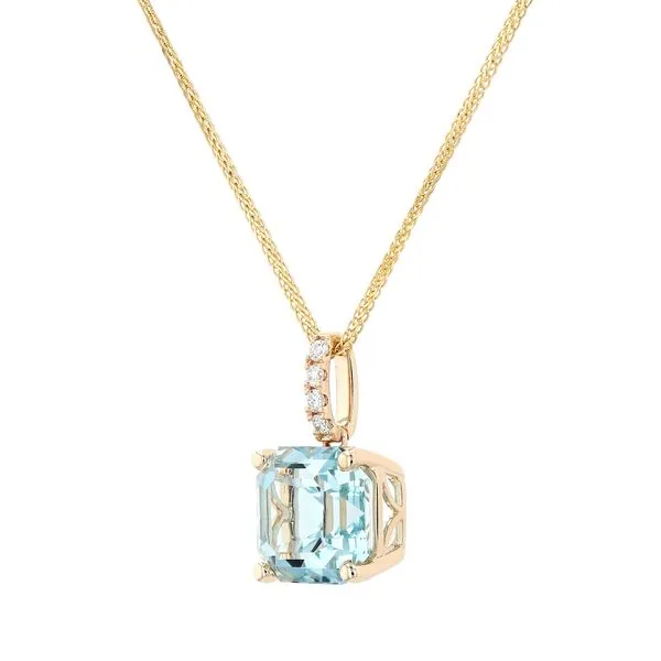 3.82tw Aquamarine and Diamond Pendant Image 2 La Mine d'Or Moncton, NB