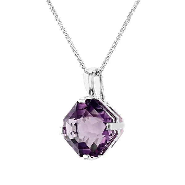 9.14ct Amethyst Pendant on 14kt White Gold Chain Image 2 La Mine d'Or Moncton, NB