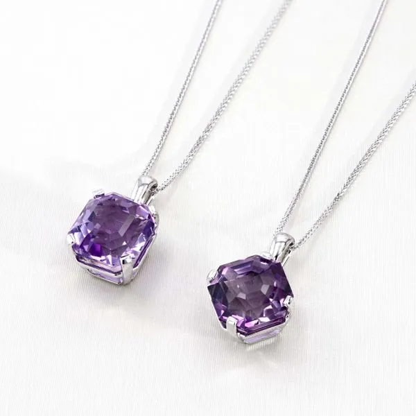 9.14ct Amethyst Pendant on 14kt White Gold Chain Image 3 La Mine d'Or Moncton, NB
