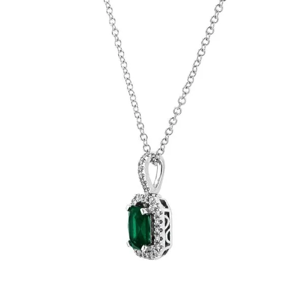 0.90tw Emerald and Diamonds Pendant Image 2 La Mine d'Or Moncton, NB