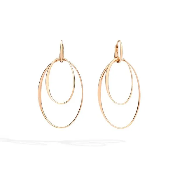 Pomellato Rose Gold Hoop Drop Earrings La Mine d'Or Moncton, NB