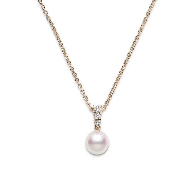 Mikimoto Morning Dew Akoya Pearl and 0.12tw Diamonds Pendant La Mine d’Or Moncton, NB