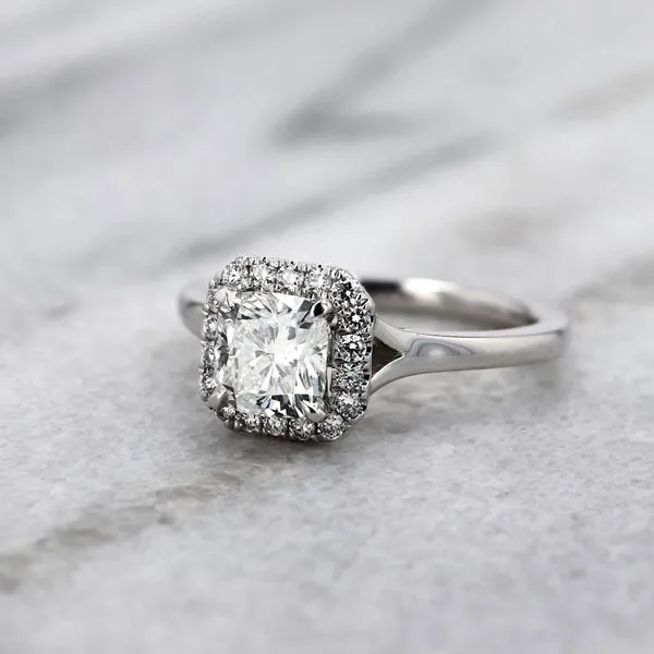 1.22tw Cushion Diamond Halo Engagement Ring Image 3 La Mine d'Or Moncton, NB