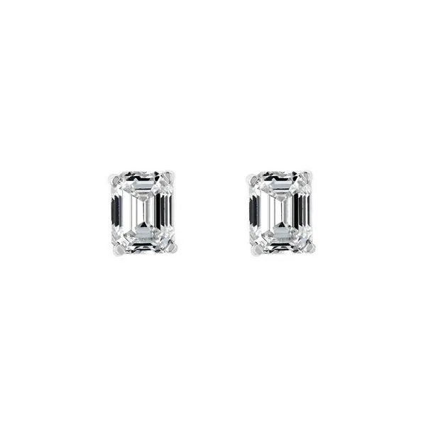 0.61tw Prive Diamond Emerald Cut Stud Earrings La Mine d'Or Moncton, NB