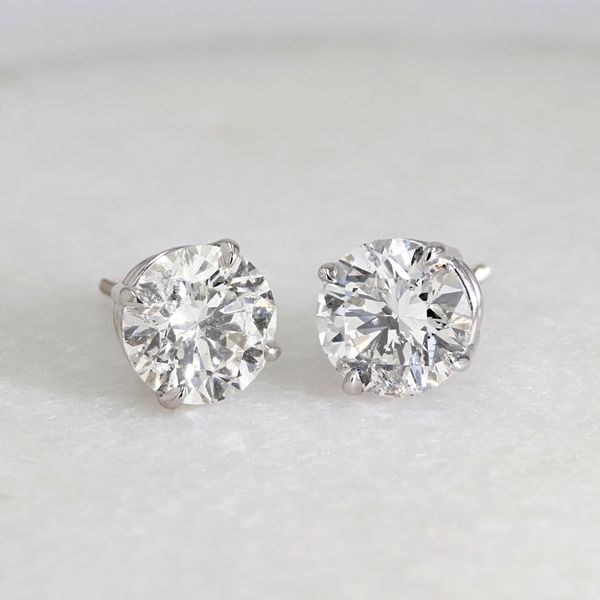 4.04tw Prive Round Diamond Stud Earrings Image 5 La Mine d'Or Moncton, NB