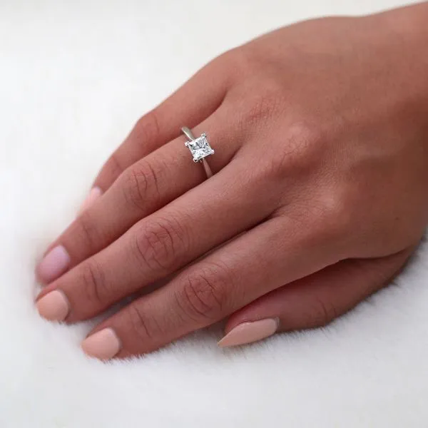 1.20ct Princess Cut Diamond Solitaire Engagement Ring Image 3 La Mine d'Or Moncton, NB