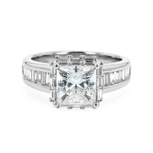 3.06tw Princess Diamond Halo Engagement Ring La Mine d'Or Moncton, NB