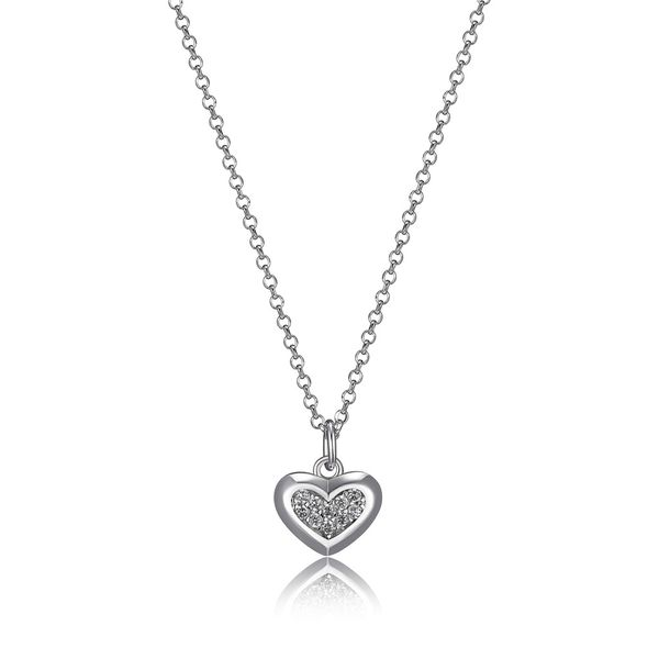 Elle Design "Scintillation" Collection Heart Necklace with Cubic 18+2" in Length La Mine d'Or Moncton, NB