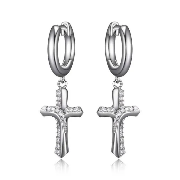 Elle "Devotion" Collection Cross Huggie Earrings La Mine d'Or Moncton, NB