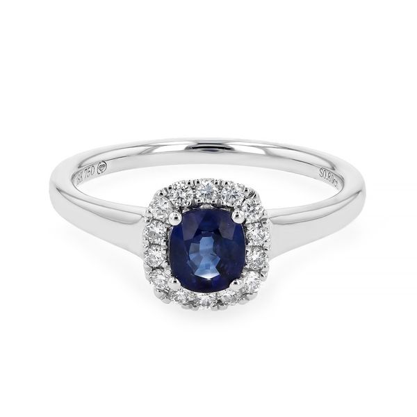 0.96tw Sapphire & Diamond Fashion Ring 18kt White Gold La Mine d'Or Moncton, NB