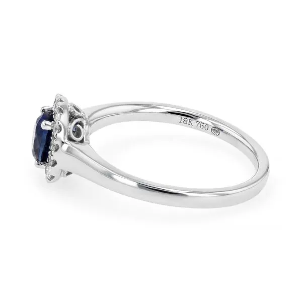 0.96tw Sapphire & Diamond Fashion Ring 18kt White Gold Image 2 La Mine d'Or Moncton, NB