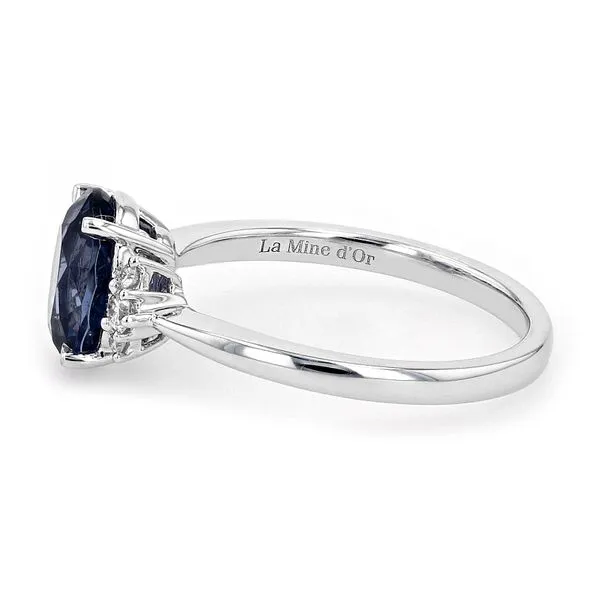 2.23ct Oval Shape Cobalt Spinel & Diamond Ring Image 2 La Mine d'Or Moncton, NB