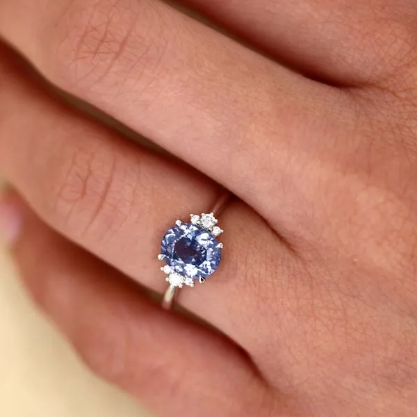 2.23ct Oval Shape Cobalt Spinel & Diamond Ring Image 4 La Mine d'Or Moncton, NB