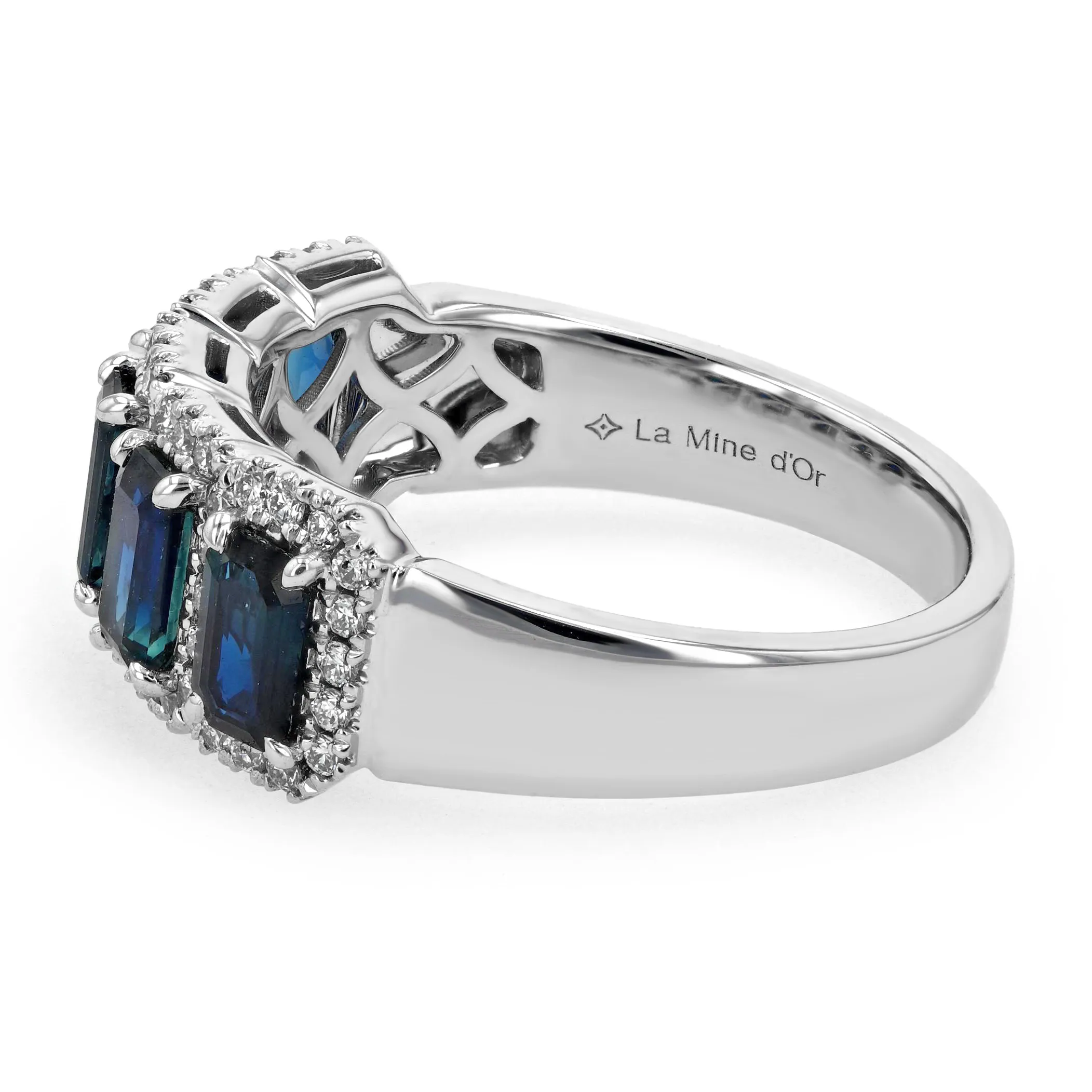 1.90tw Sapphire & Diamond Fashion Ring in 18kt White Gold Image 2 La Mine d'Or Moncton, NB