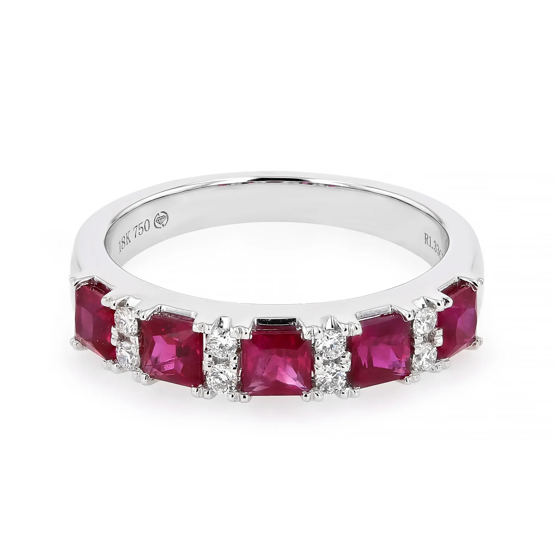 0.90tw Ruby & Diamond Fashion Ring in 18kt White Gold La Mine d'Or Moncton, NB