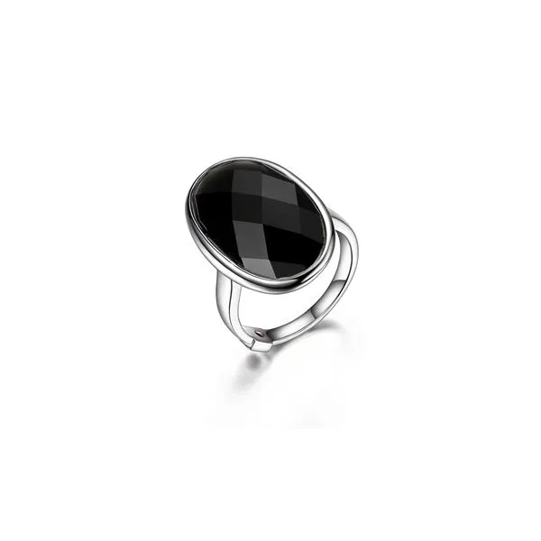 Elle Design "Mystere" Collection Oval Obsidian Stone Ring La Mine d'Or Moncton, NB