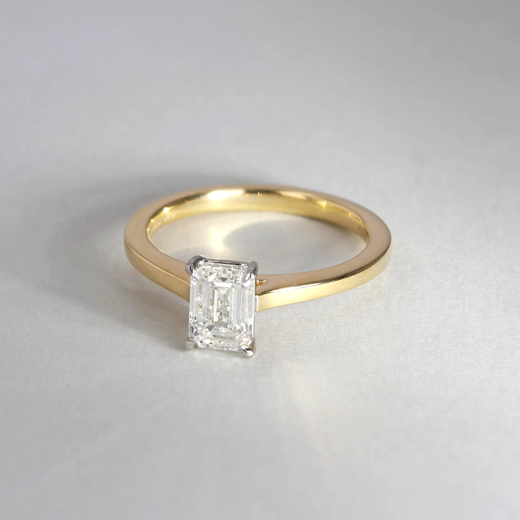 1.02ct Reno Emerald Diamond Solitaire Engagement Ring Image 3 La Mine d'Or Moncton, NB