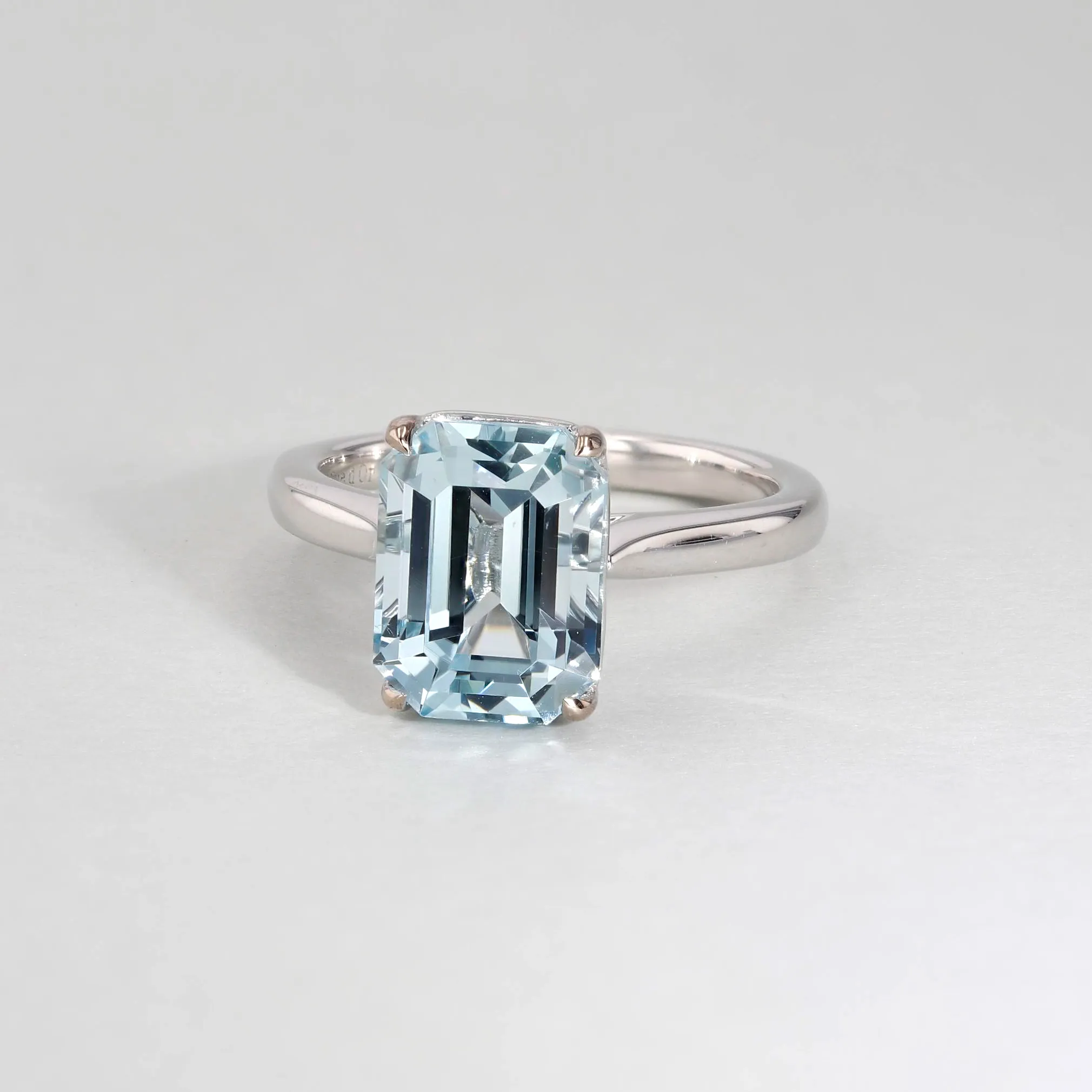 3.80ct Rio Emerald Cut Aquamarine Solitaire Ring Image 3 La Mine d'Or Moncton, NB