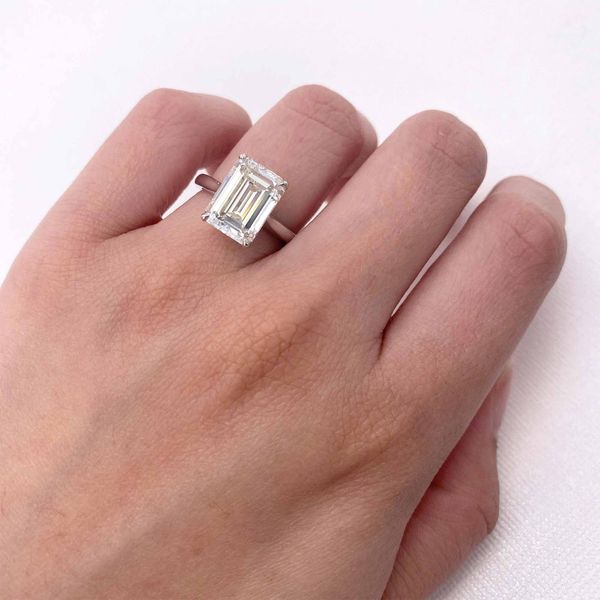 5.04ct Emerald Diamond Rio Solitaire Engagement Ring Image 4 La Mine d'Or Moncton, NB