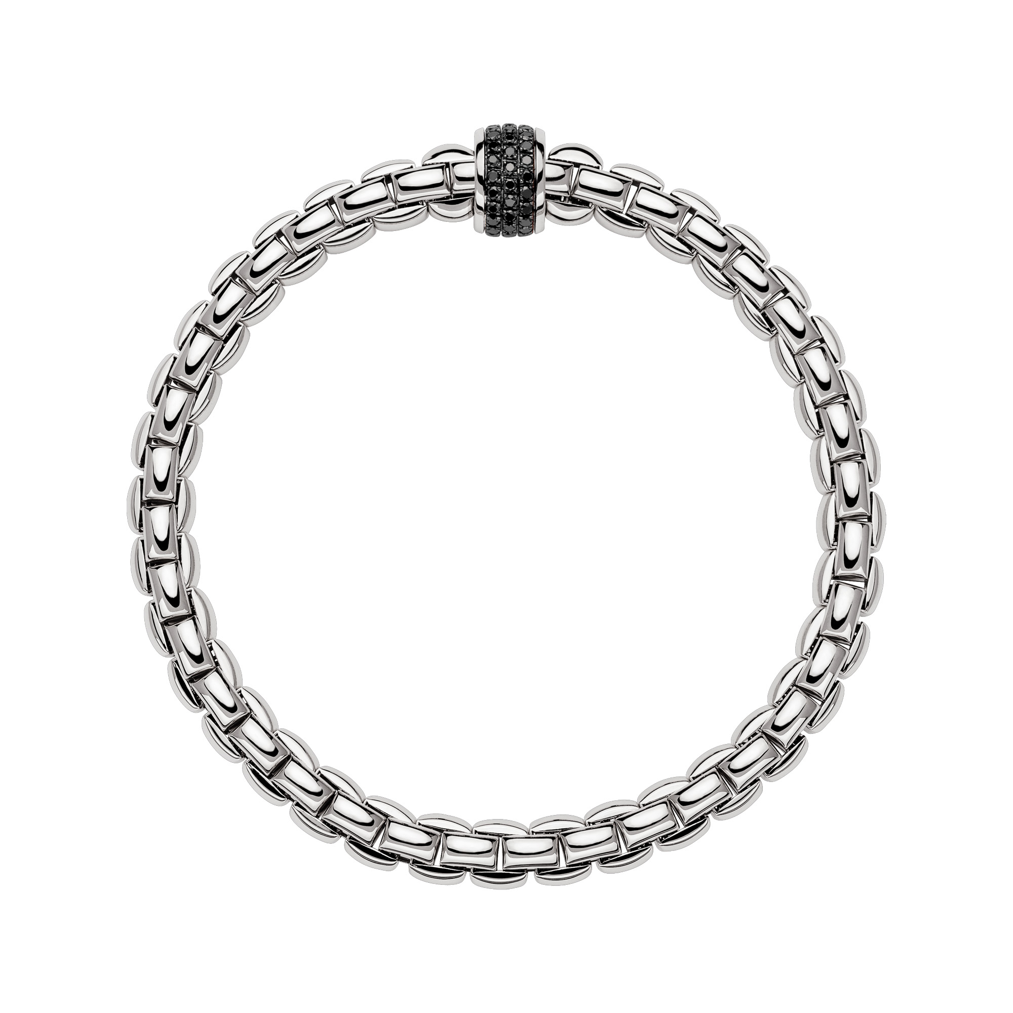 FOPE Eka Flex'it Mens White Gold Diamond Bracelet Size XL Image 2 La Mine d'Or Moncton, NB